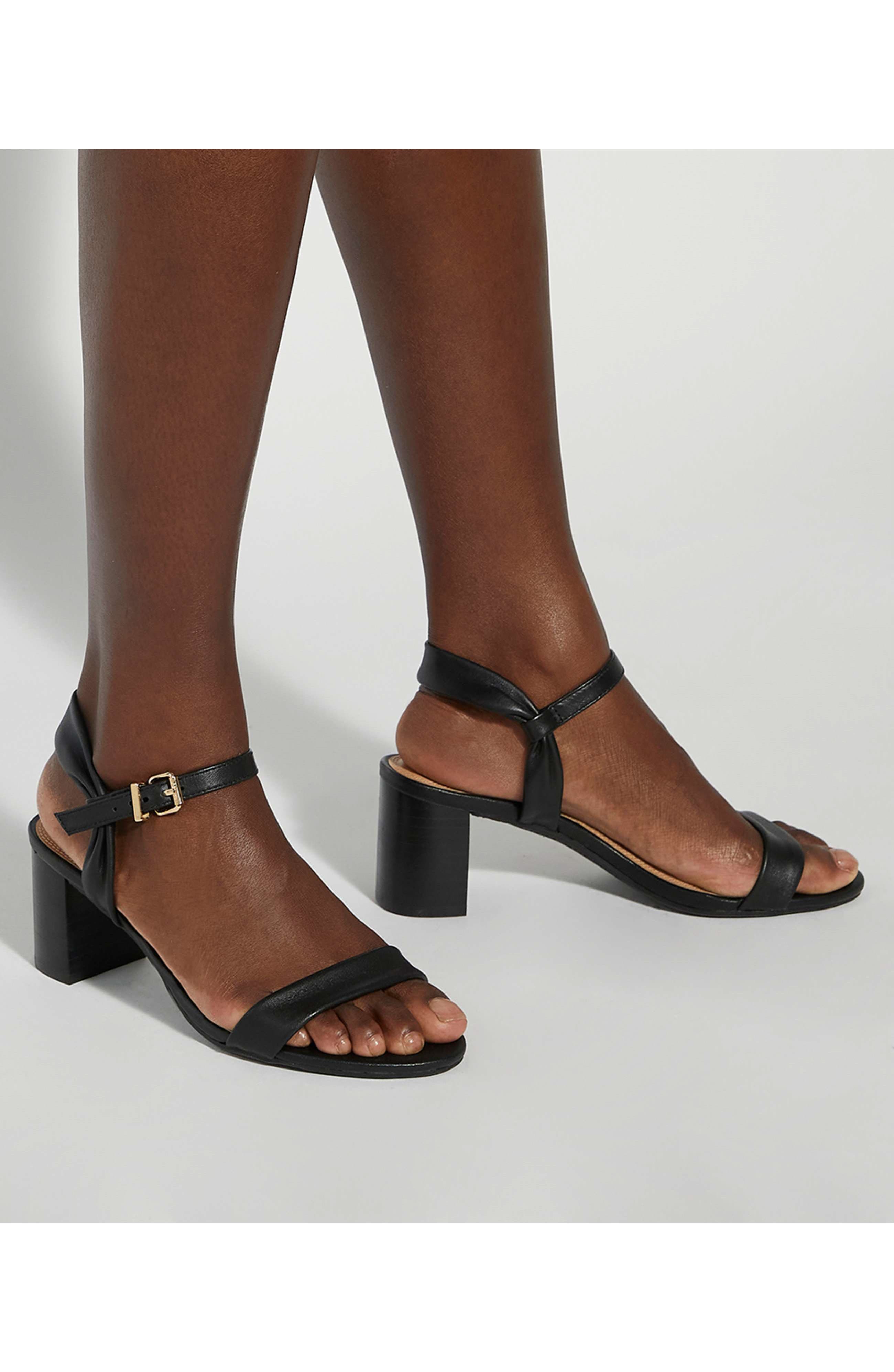 Dune London Jaliz Ankle Strap Sandal, Alternate, color, Black