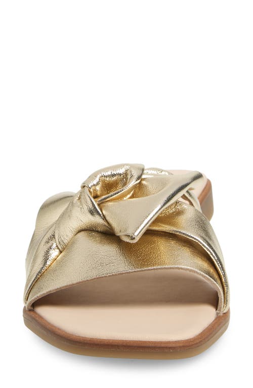 Paul Green Annie Slide Sandal In Platino Metallic Future