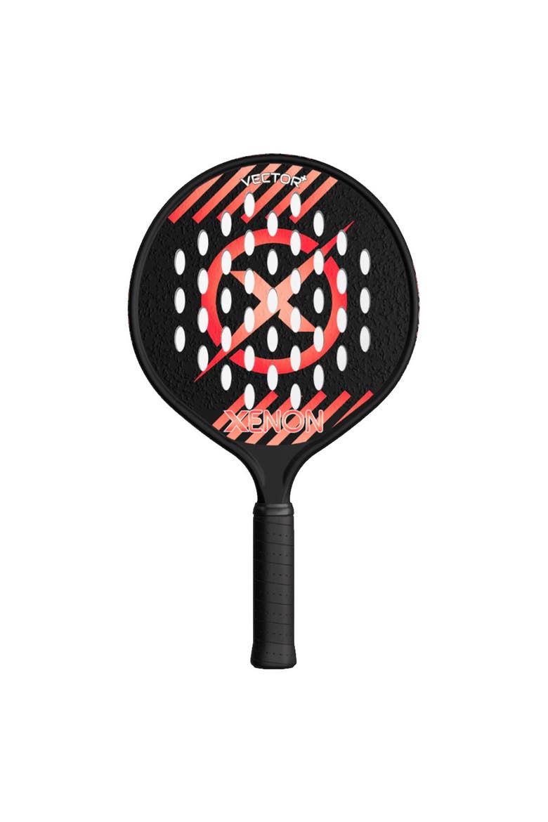 Vector+ Spin Max V2 Platform Tennis Paddle, Main, color, Black/Red