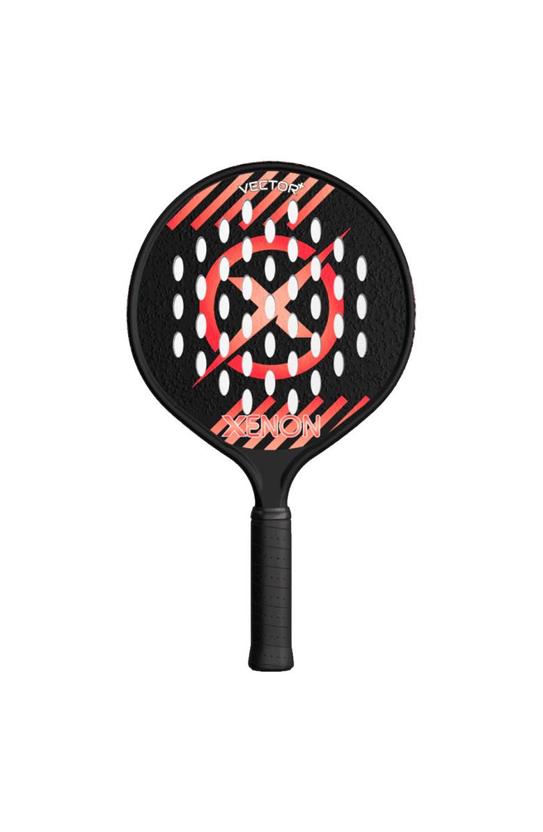 Xenon Vector+ Spin Max V2 Platform Tennis Paddle, Main, color, Black/Red