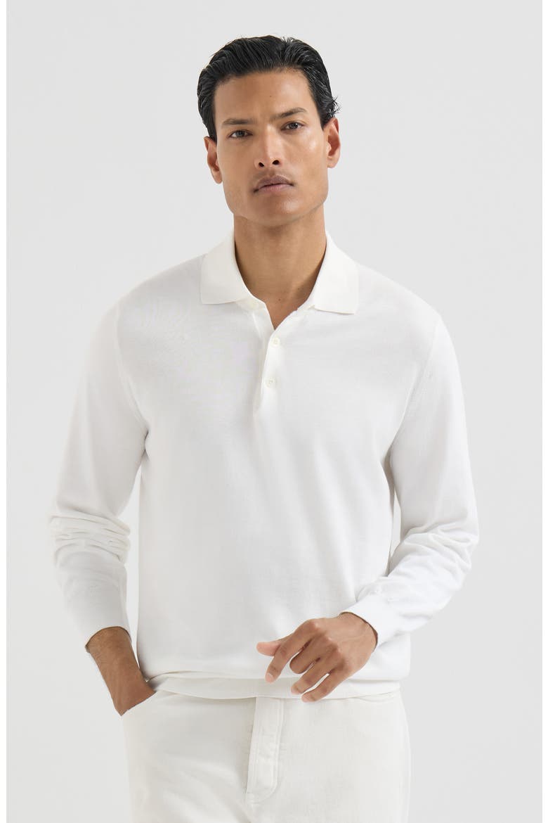 Cotton lightweight knit polo shirt, Main, color, Panama