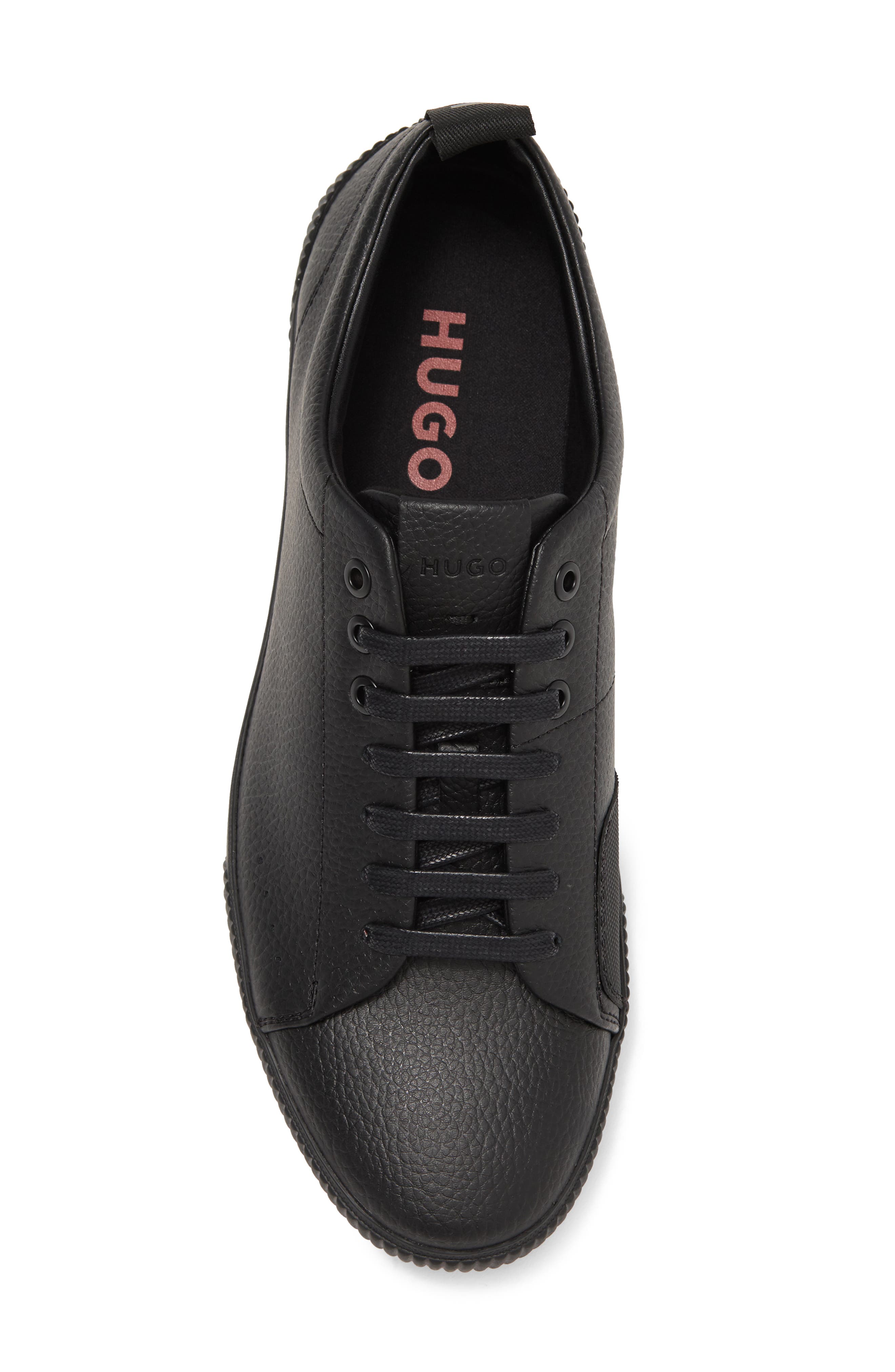 BOSS Zero Pebbled Leather Low Top Sneaker, Alternate, color, 