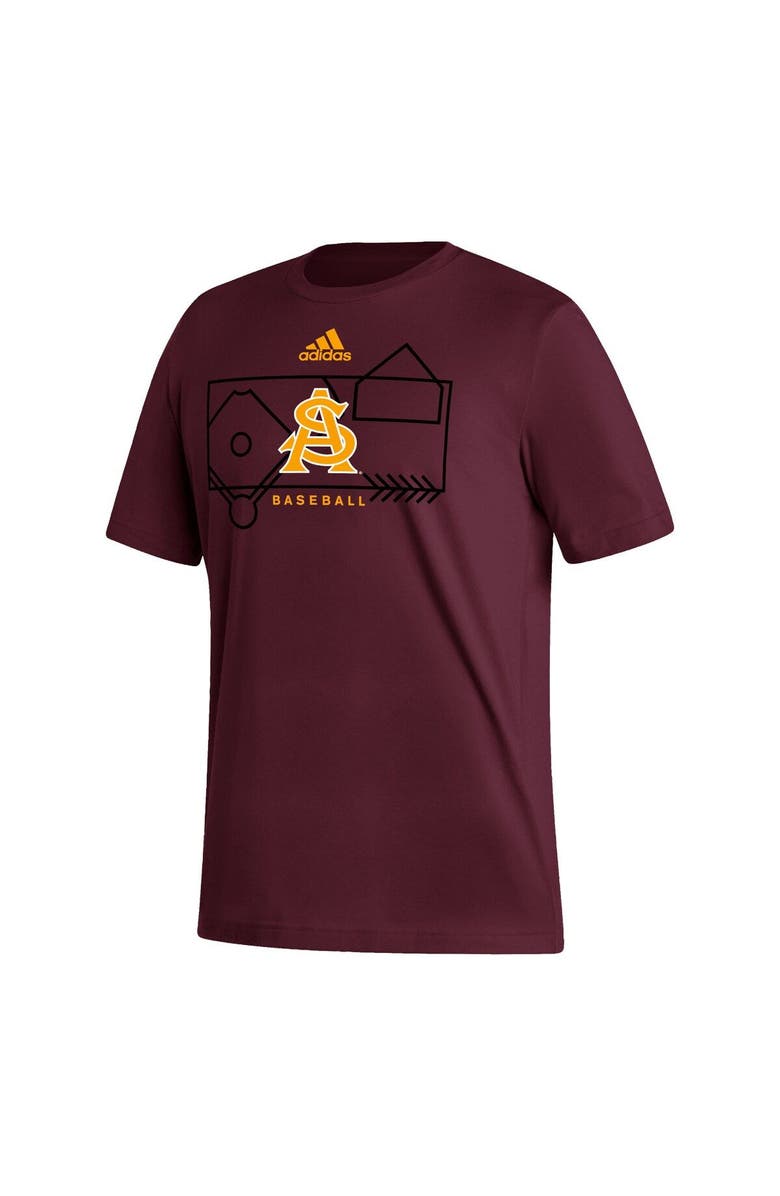 adidas Men's adidas Maroon Arizona State Sun Devils Locker Lines Baseball Fresh T-Shirt, Alternate, color, 