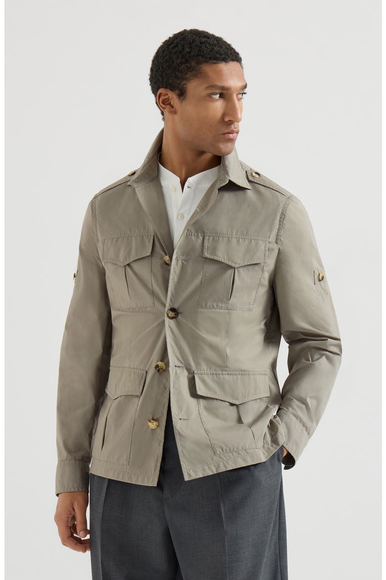 Water-resistant safari jacket, Main, color, Khaki