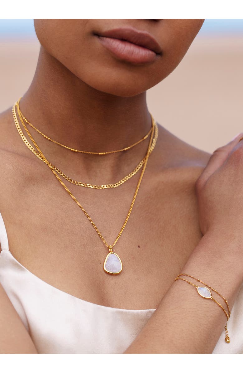 Monica Vinader Petal Semiprecious Stone Bracelet, Alternate, color, 18Ct Gold Vermeil Sterl Silver