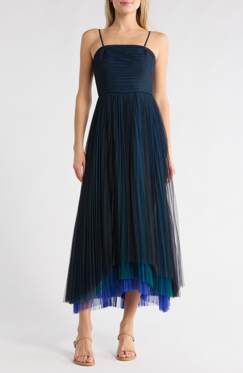 Chelsea28 Tulle Party Dress, Main, color, Navy Combo