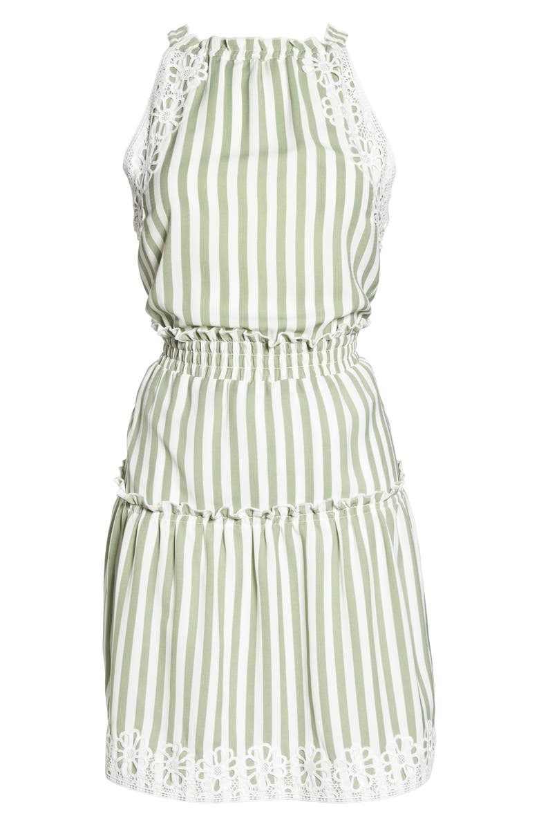 NSR Lauren Stripe Sleeveless Fit & Flare Dress, Alternate, color, 