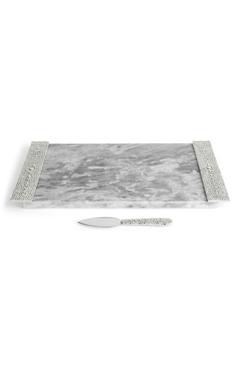 Michael Aram Shagreen Cheese Board & Spreader, Alternate, color, Silver