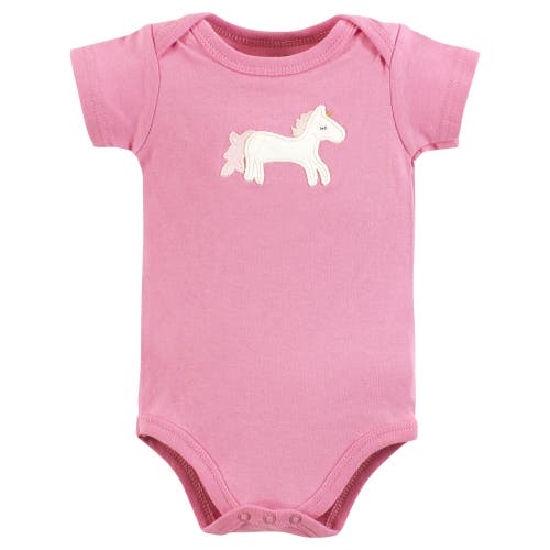 Hudson Baby Comfortable All-cotton Bodysuit 3pk In Blue