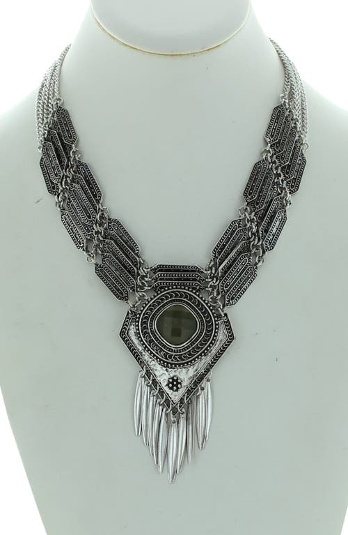 Olivia Welles Free Spirit Necklace In Gray