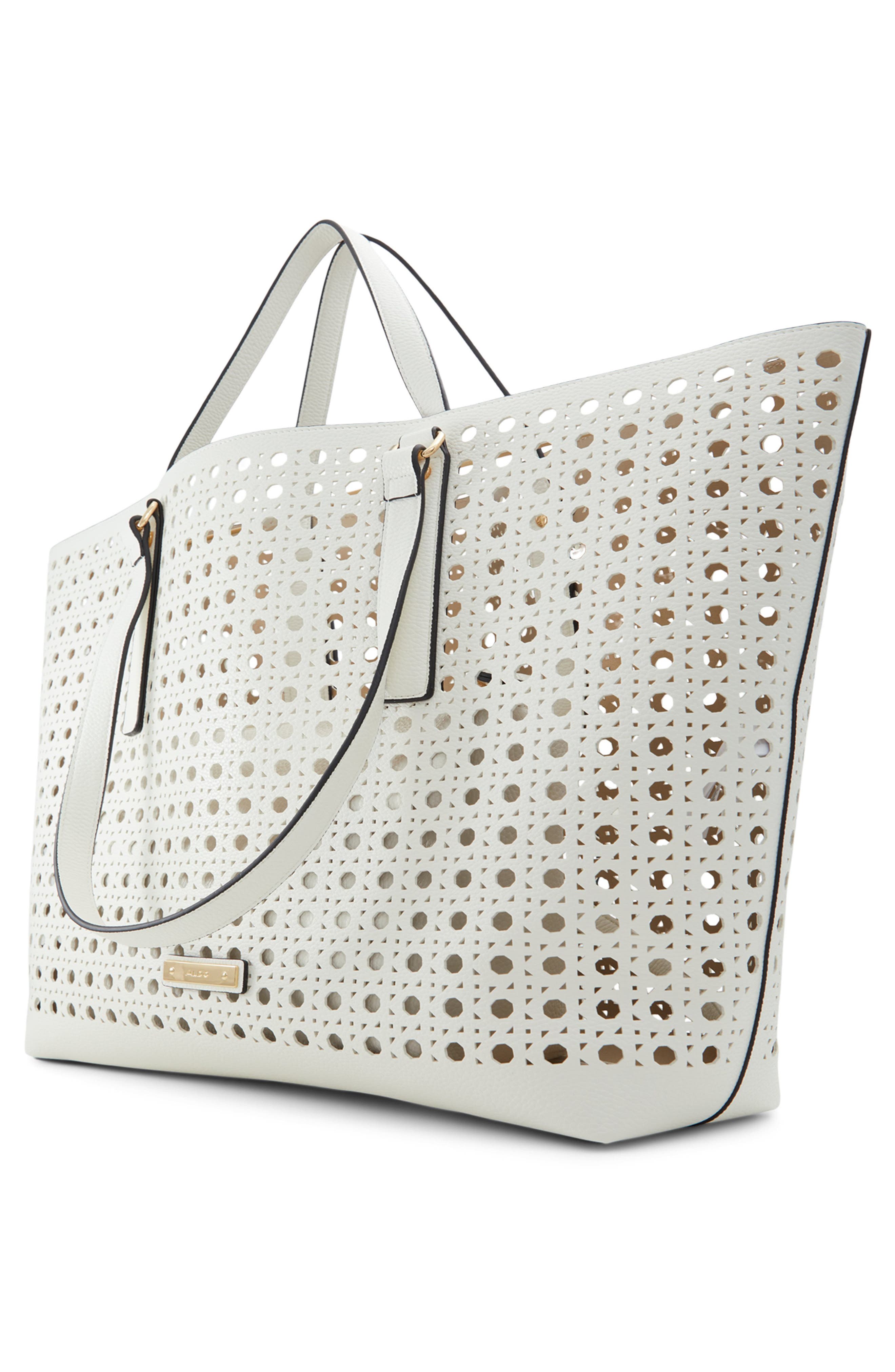 ALDO Beachthare Laser Cut Tote, Alternate, color, 