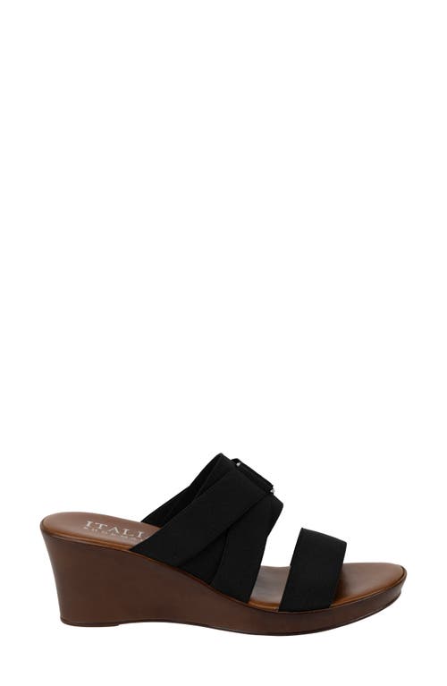Italian Shoemakers Clous Wedge Sandal In Black
