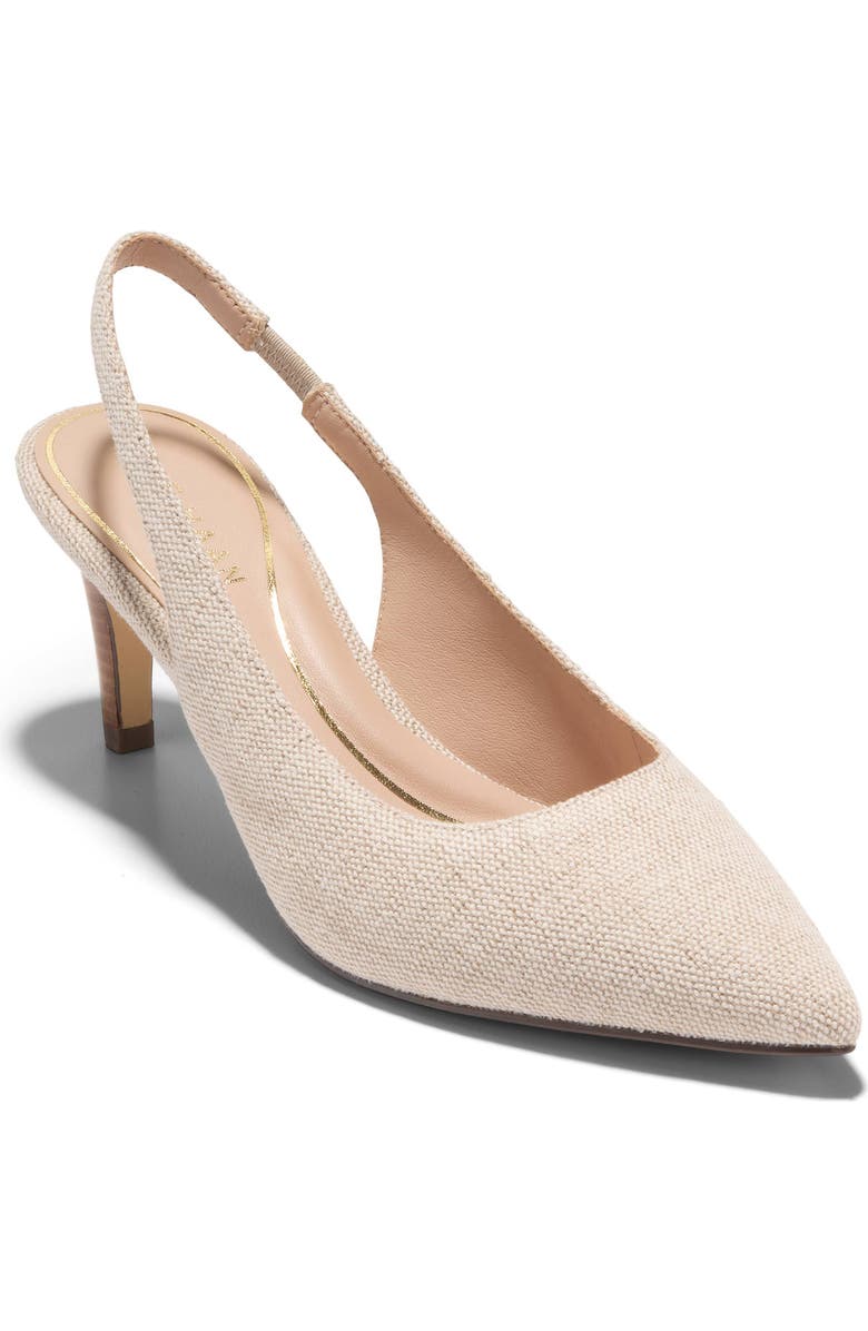 Cole Haan Vandam Slingback Pump, Main, color, Natural Canvas