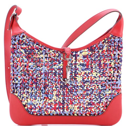 Trim Duo Bag Printed Silk and Leather 31