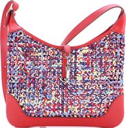 Pre-Owned Hermes Trim Duo Bag Printed Silk and Leather 31