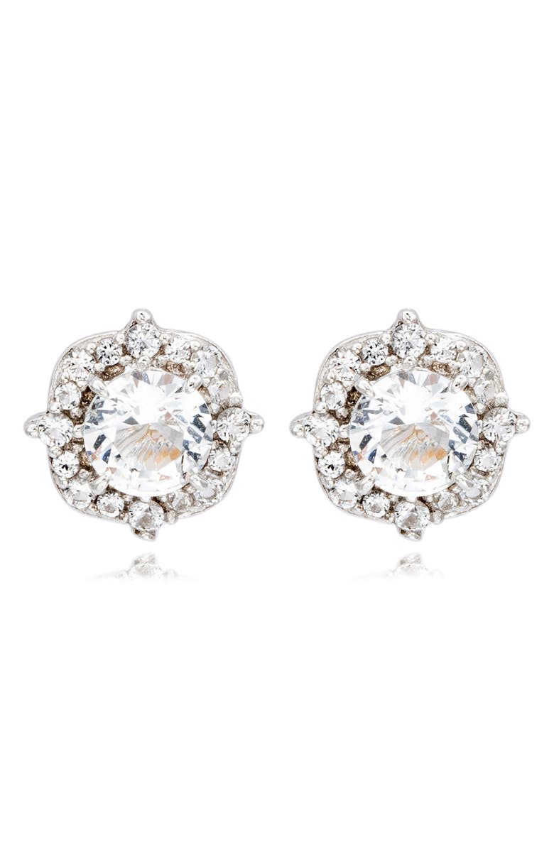 SUZY LEVIAN White Topaz Stud Earrings, Main, color, White