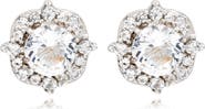 SUZY LEVIAN White Topaz Stud Earrings