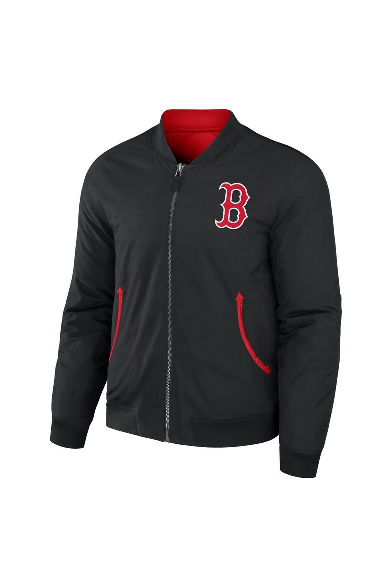 Men's Darius Rucker Collection by Fanatics Black/Red Boston Red Sox Reversible Full-Zip Bomber Jacket, Alternate, color, Black