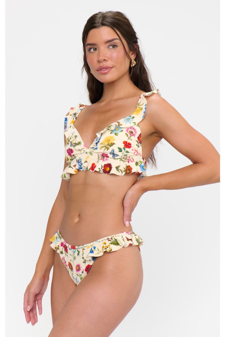 Island Ruffle Top, Alternate, color, French Floral Rib Scrunch