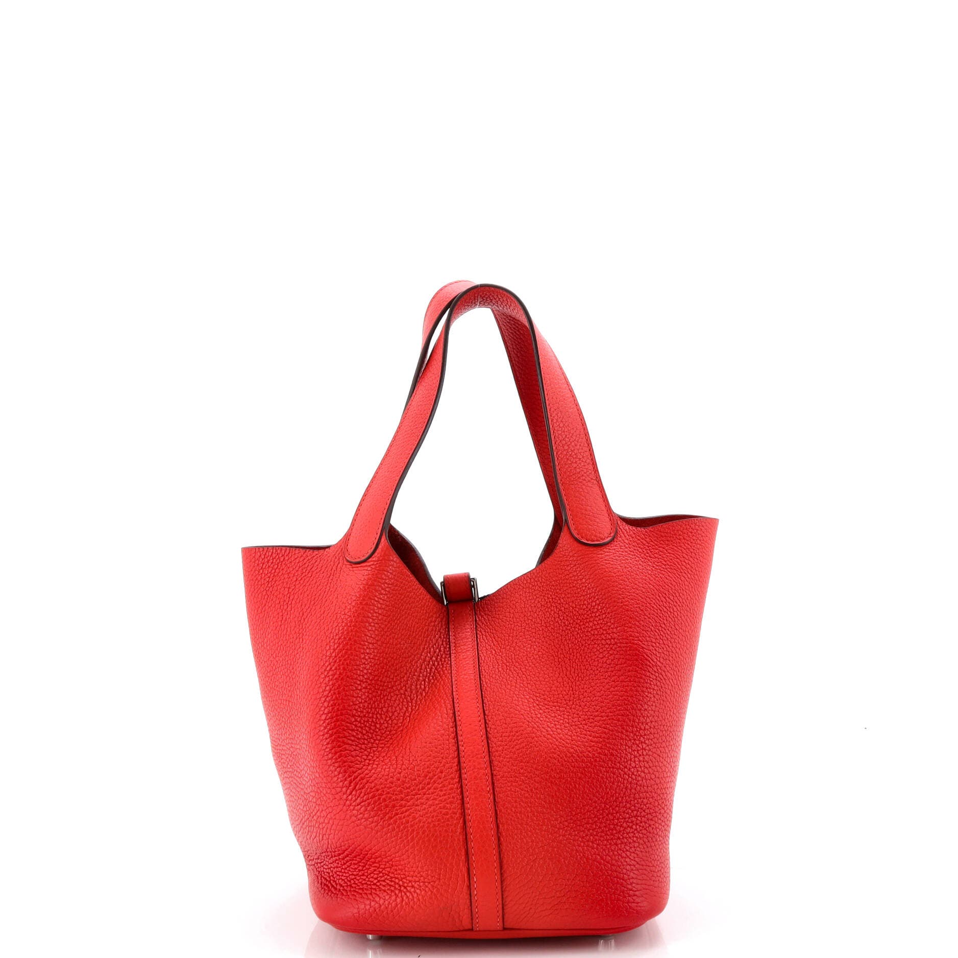 Picotin Lock Bag Clemence MM, Alternate, color, Rouge Tomate