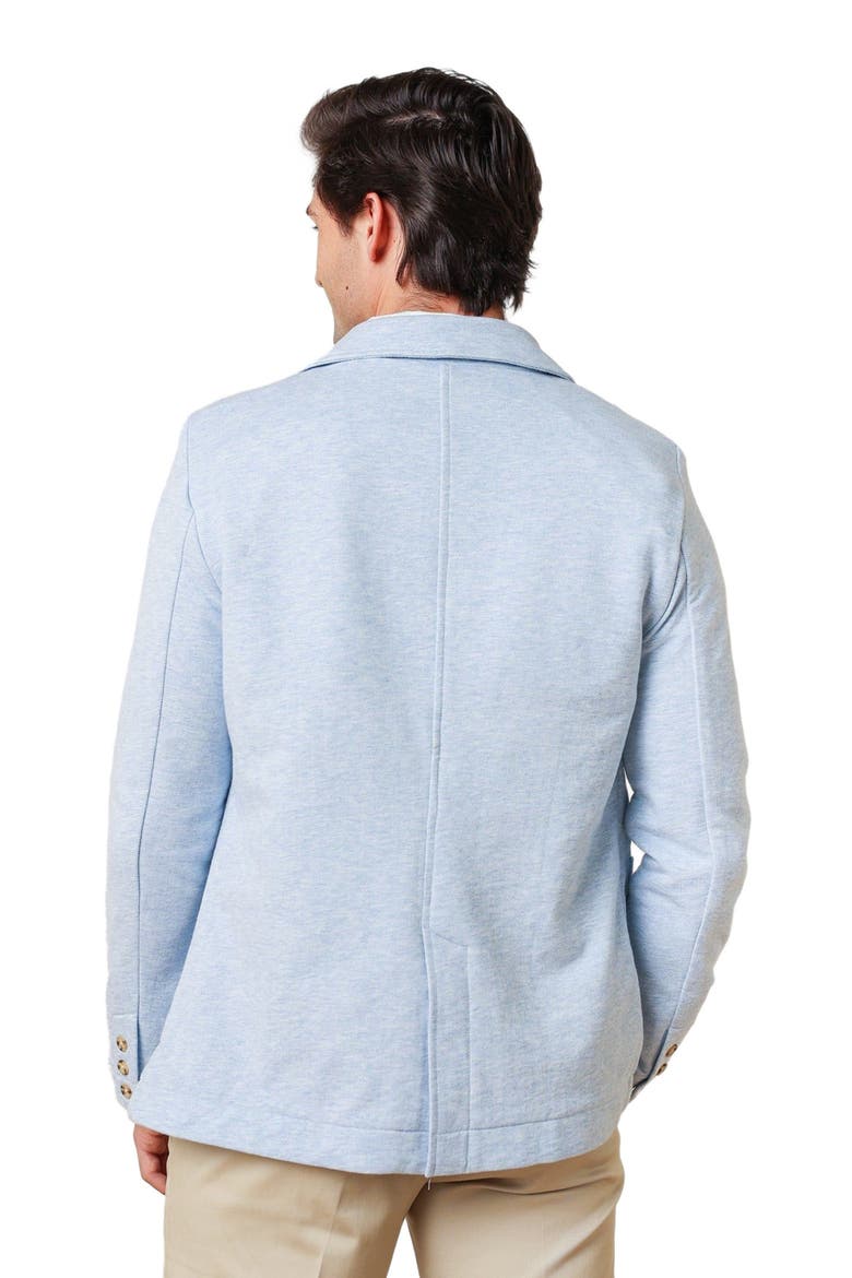 Men's French Terry Blazer, Alternate, color, Light Blue Heather Herringbone