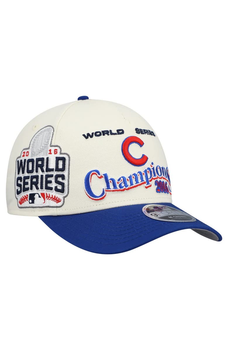 New Era Men
s New Era Cream/Royal Chicago Cubs World Series 9FORTY M-Crown Adjustable Hat, Main, color, Cream
