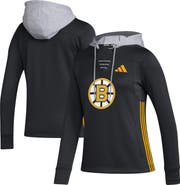 adidas Women's adidas Black Boston Bruins Refresh Skate Lace AEROREADY Pullover Hoodie