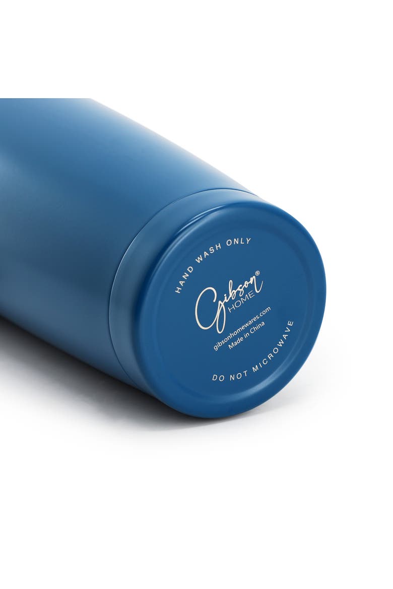 Marina 4 Piece 18 Ounce Double Wall Stainless Steel Thermal Tumbler with Acrylic Lid, Alternate, color, Blue