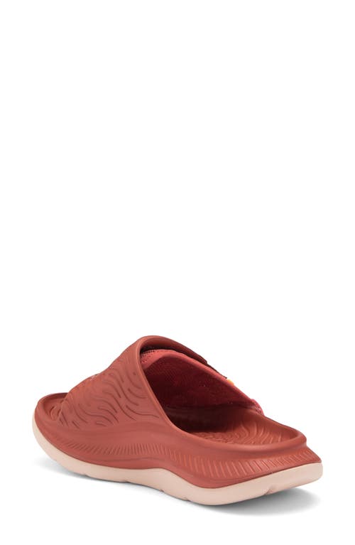 Hoka Gender Inclusive Ora Luxe Slide Sandal In Hot Sauce/peach Whip