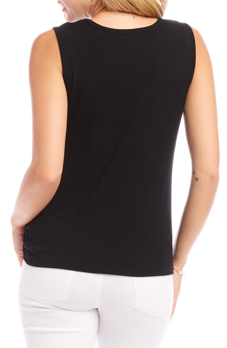 Karen Kane Twist Hem Tank, Alternate, color, Black