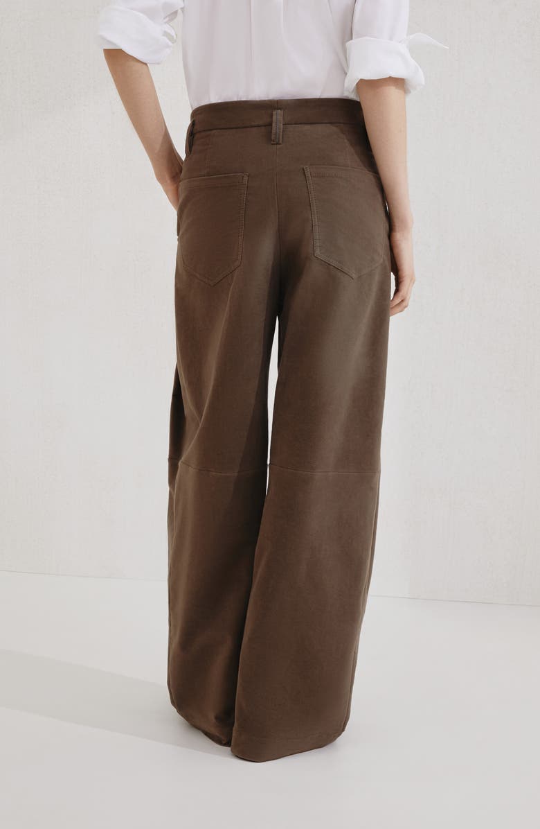 Brunello Cucinelli Barrel trousers, Alternate, color, Brown