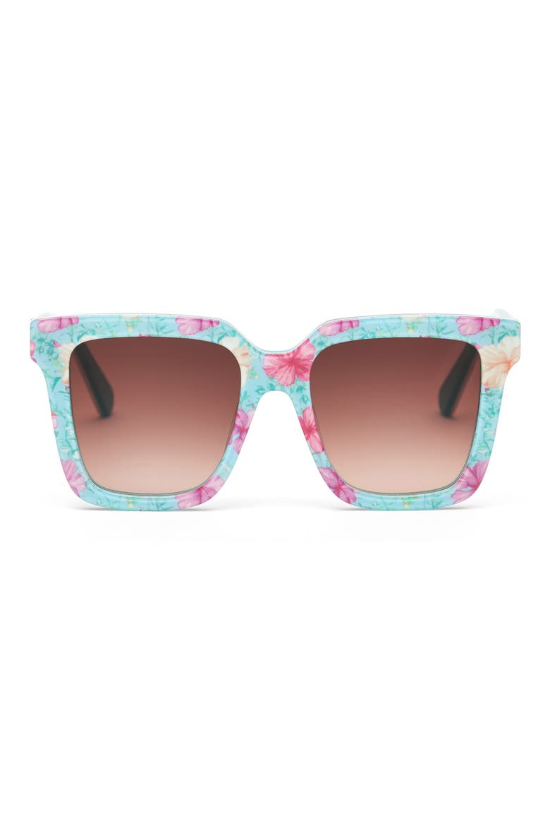 Novella 53mm Gradient Square Sunglasses, Alternate, color, TURQUOISE WAVES