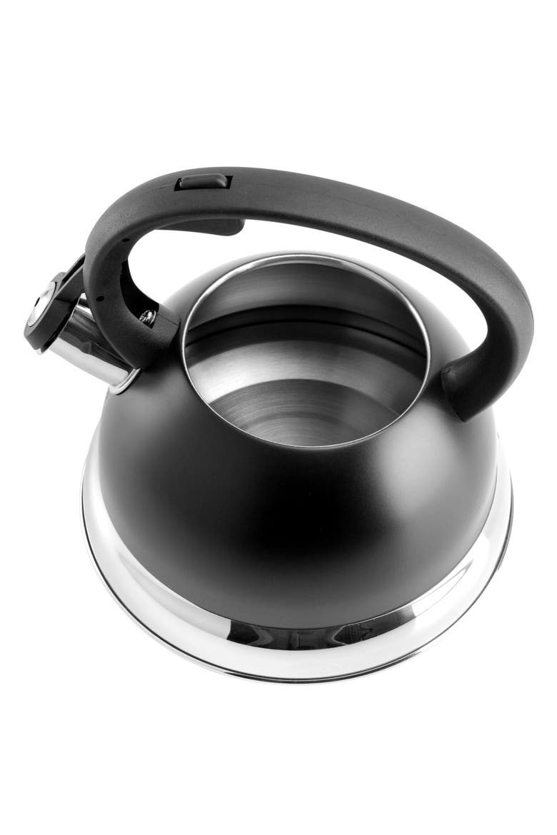 Flintshire 1.75 Quart Whistling Stovetop Tea Kettle, Alternate, color, Black
