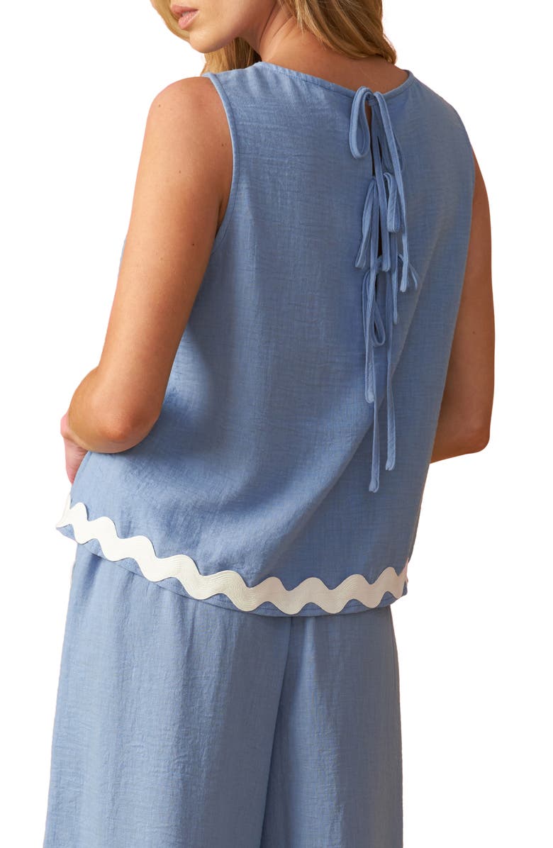 FLYING TOMATO Woven Sleeveless Top, Alternate, color, Blue