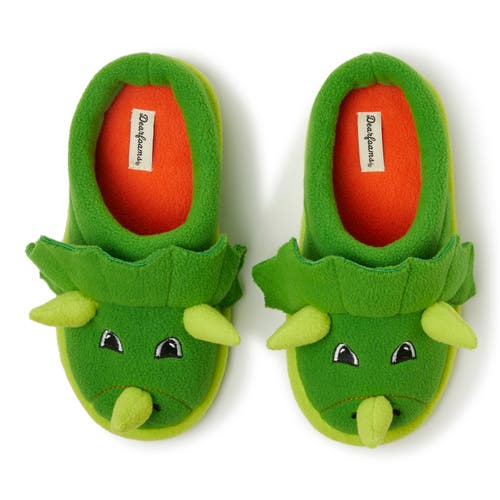 Dearfoams Peyton Animal Clog Slipper In Green Dinosaur