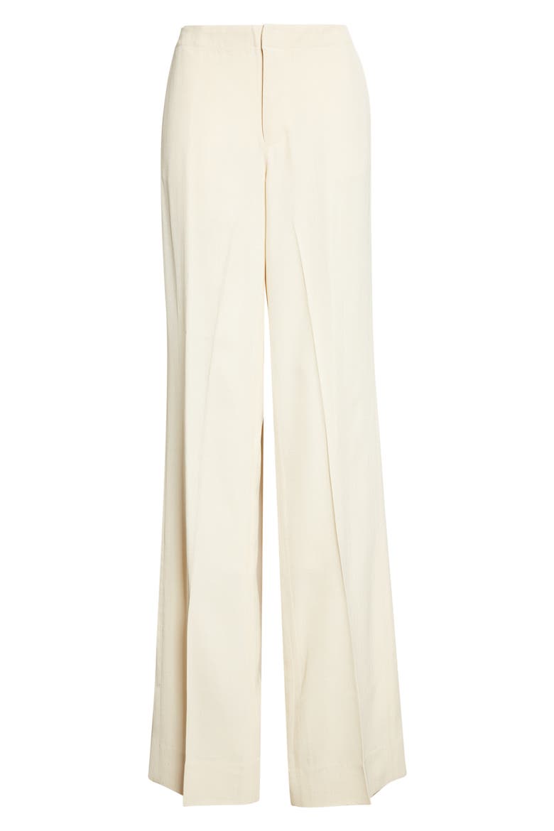 Sine Split Hem Straight Leg Trousers, Alternate, color, ECRU