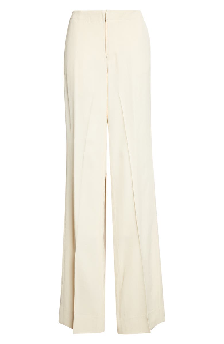 Diotima Sine Split Hem Straight Leg Trousers, Main, color, Ecru