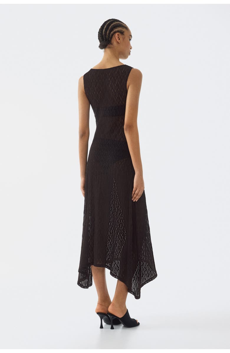 H&M Lace Maxi Dress, Alternate, color, Dark Brown
