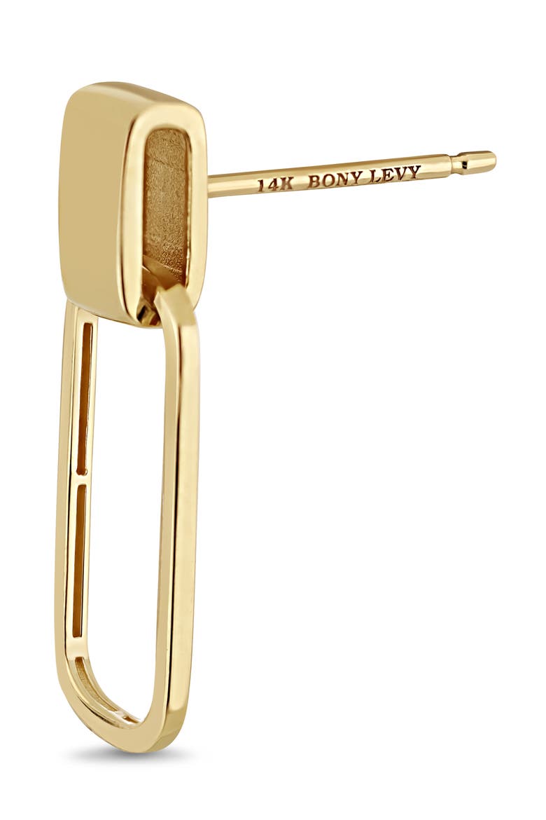 14K Gold Link Drop Earrings, Alternate, color, 14K YELLOW GOLD