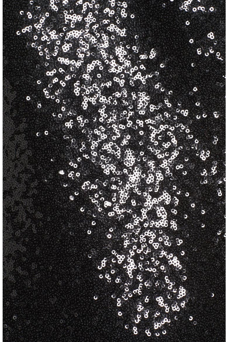 Sequin T-Shirt Dress, Alternate, color, BLACK