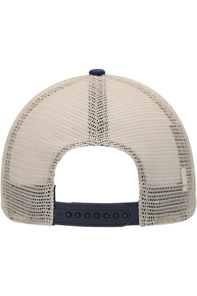 Men's '47 Navy/Natural Denver Broncos Trawler Trucker Clean Up Snapback Hat, Alternate, color, Navy