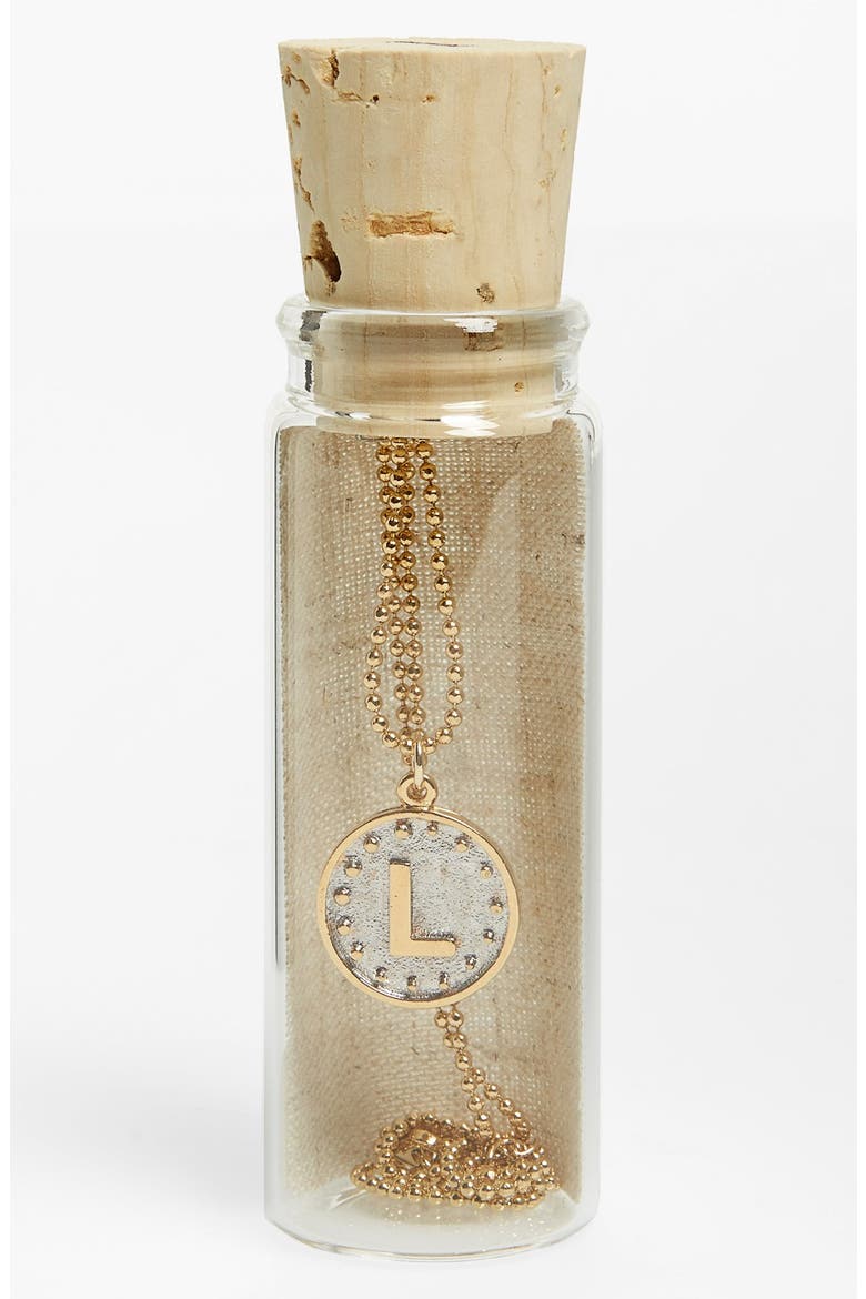 'Initial' Write Your Own Story Handmade Necklace, Main, color, GOLD AND SILVER L
