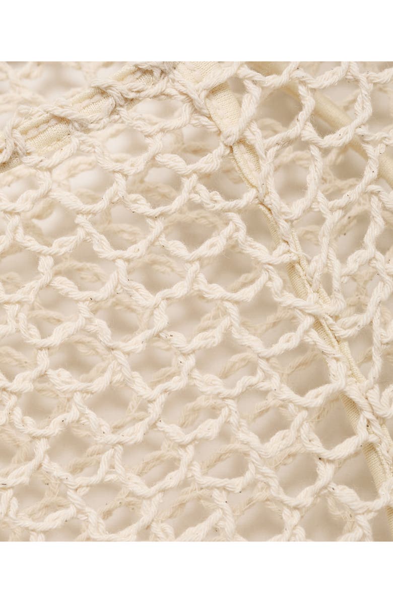 MANGO Stretch Cotton Crochet Sweater, Alternate, color, 