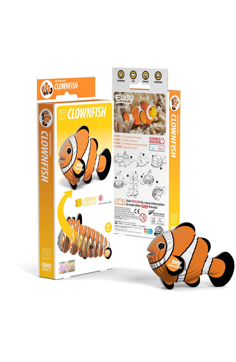 Eugy Puzzles Clownfish 3D Puzzle, Main, color, NO COLOR
