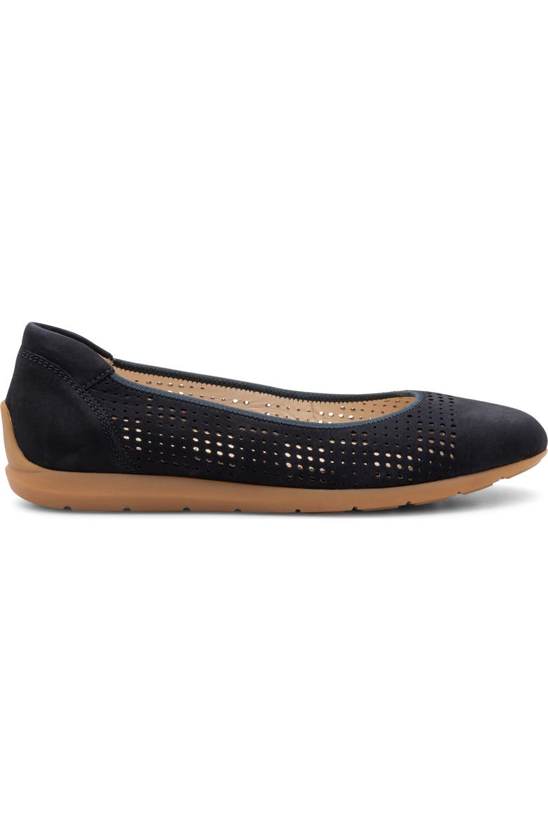 ara Sarah Perf Flat, Alternate, color, Navy