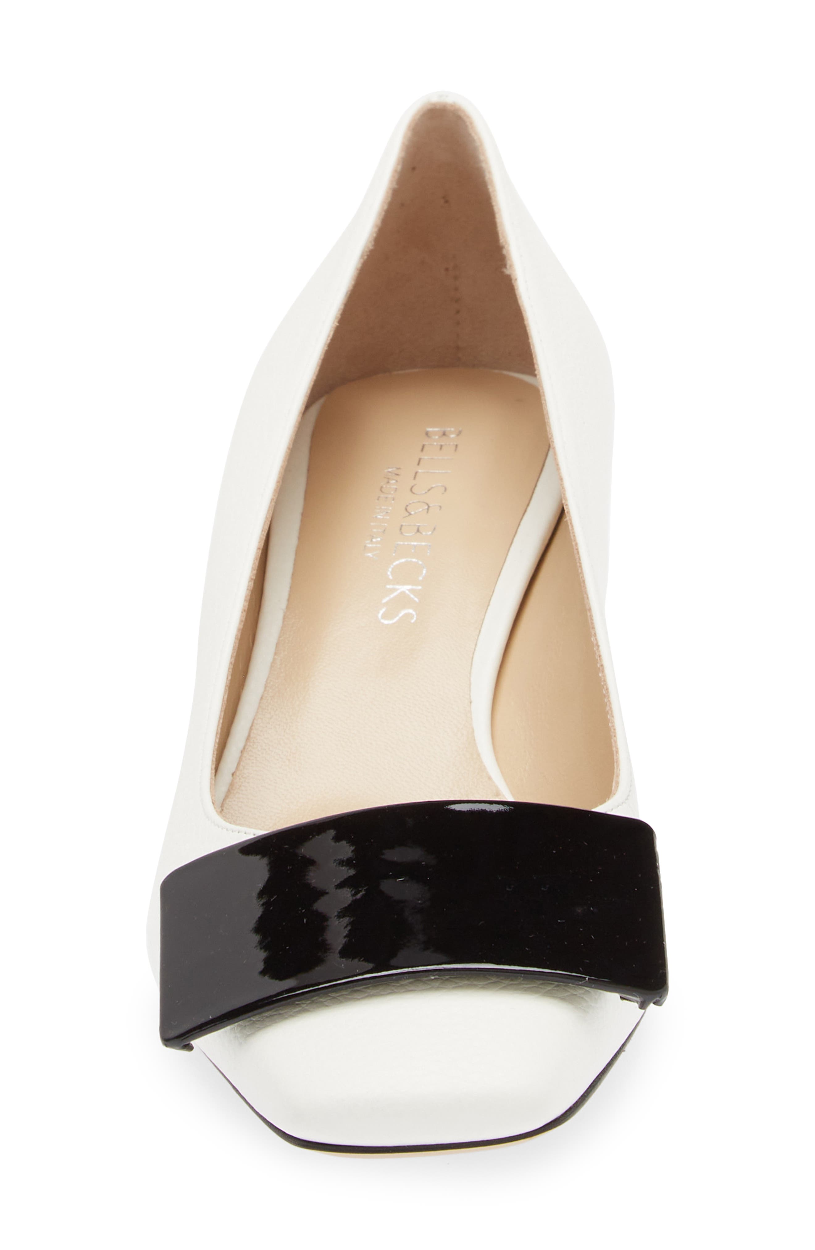 Sofia Square Toe Pump, Alternate, color, BLACK/ WHITE