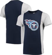REFRIED APPAREL Men's Refried Apparel Navy/Gray Tennessee Titans Sustainable Upcycled Split T-Shirt
