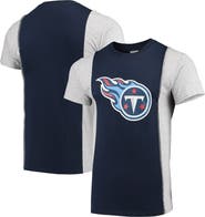 REFRIED APPAREL Men's Refried Apparel Navy/Gray Tennessee Titans Sustainable Upcycled Split T-Shirt