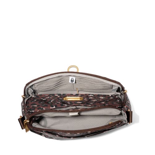 Baggallini Coastal Flip Lock Crossbody Bag In Brown