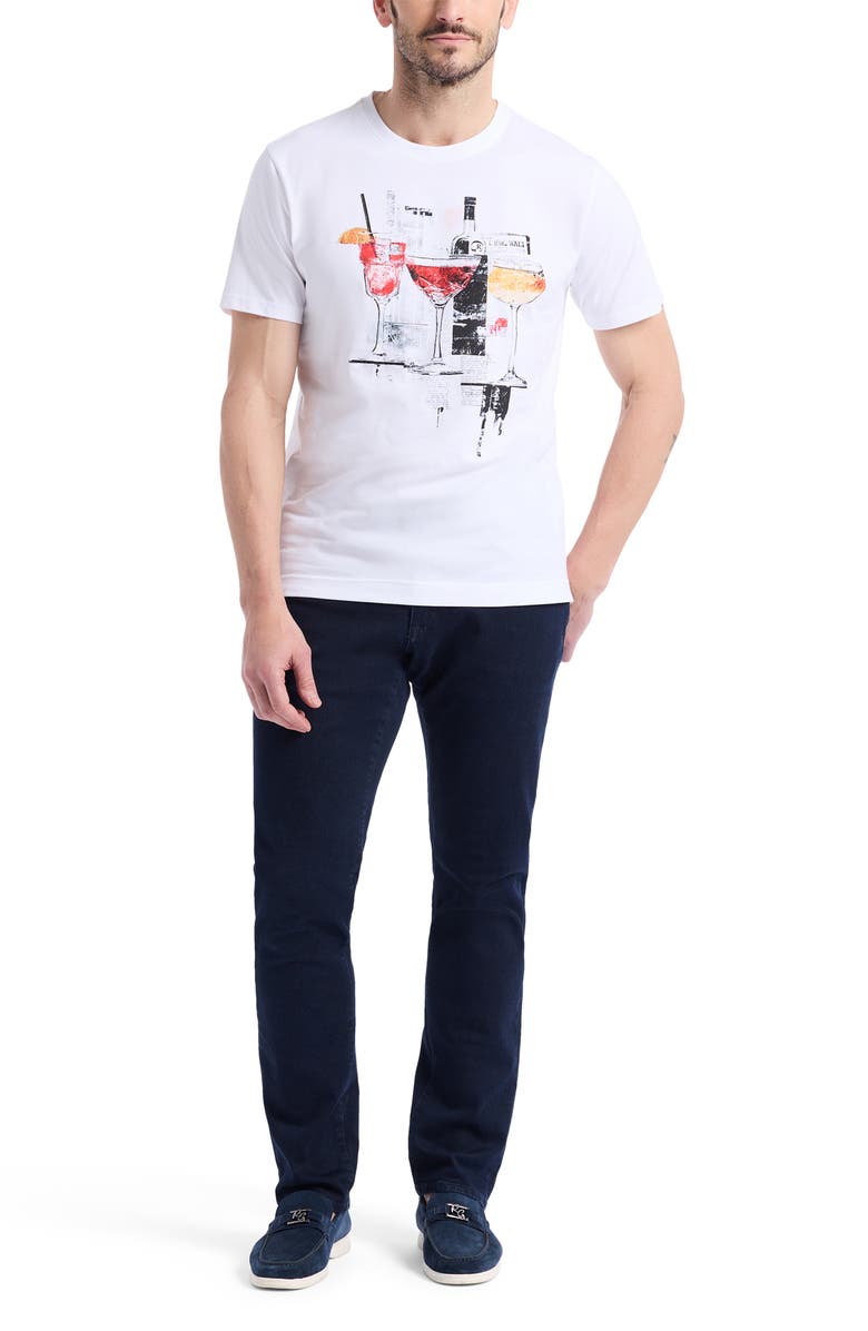 Robert Graham The Tipsy Times Graphic T-Shirt, Alternate, color, White